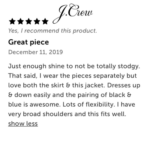 J.Crew NWT midnight shimmer tweed fringe collarless blazer *shop@iamwarrior - Picture 9 of 11